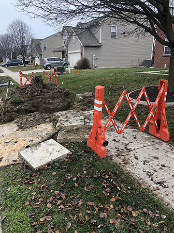 Modern Plumbing, Indianapolis GA slab leak repair.
